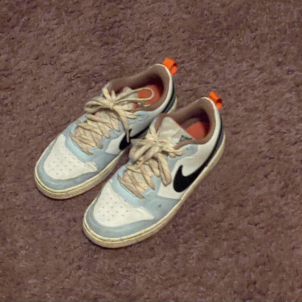 Nike Kids' Sneakers - White, Black, and Orange